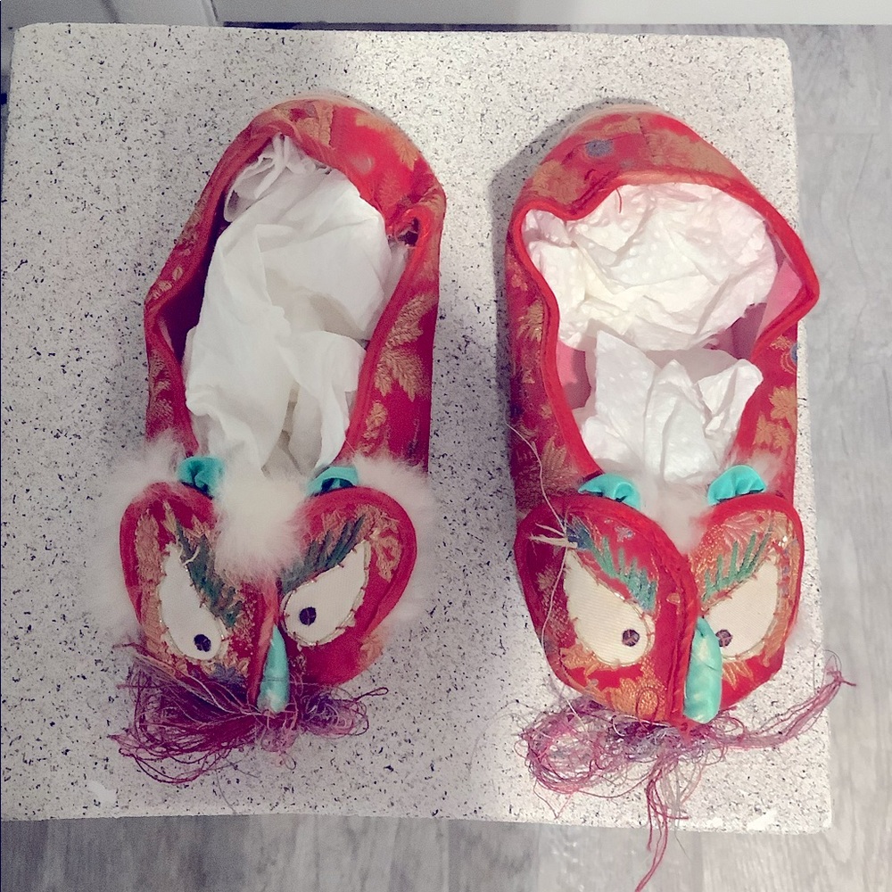 Vintage Chinese Dragon Children’s Slippers